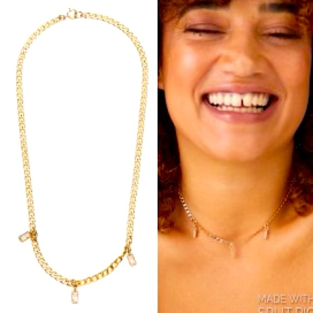 NWT Gold Cubic Zirconia Lexi Joy Dravecky Choker